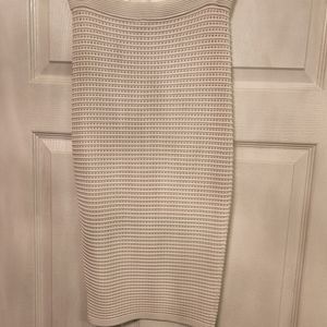 Bebe Ottaman White/Nude Skirt
